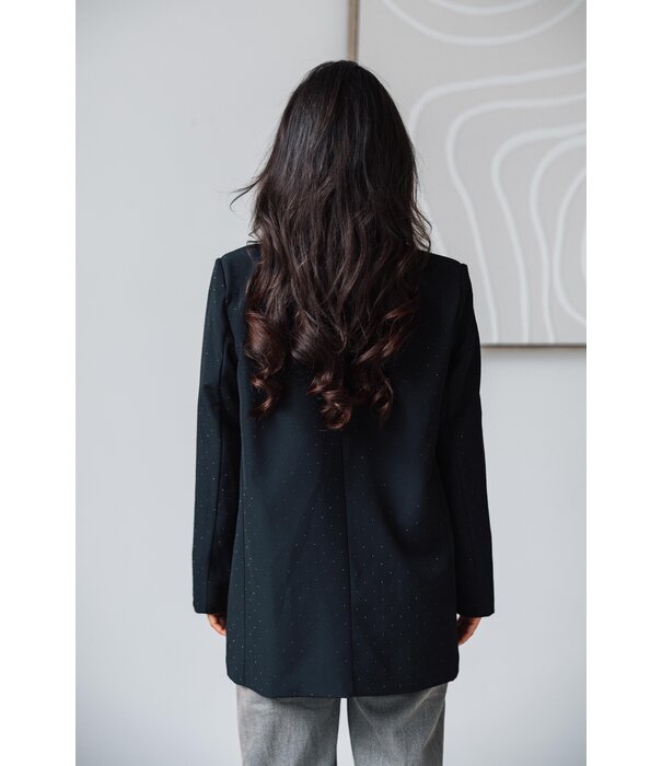 La Rebelle Blazer pailletten zwart | Alara