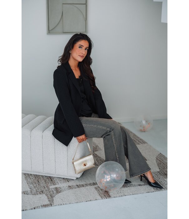 La Rebelle Blazer pailletten zwart | Alara
