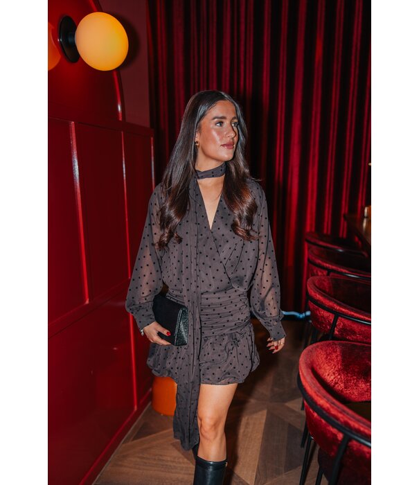 La Rebelle Jurkje bruin polkadot | Merel