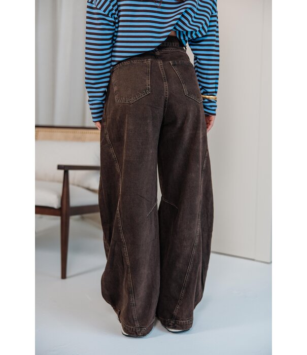La Rebelle Jeans balloon bruin | Yara