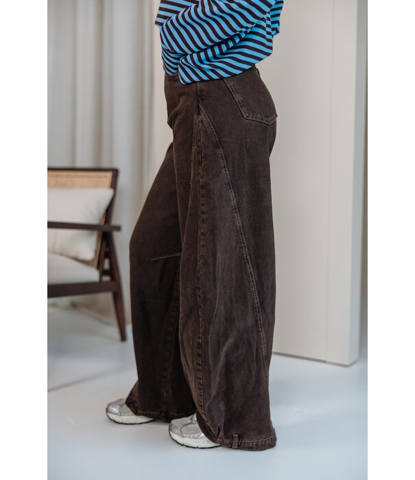 La Rebelle Jeans balloon bruin | Yara