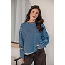 Top gestreept blauw/bruin | Kathy