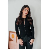 Gina Tricot Knitted top | black