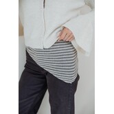 Sjaaltje driehoek wol gestreept | taupe