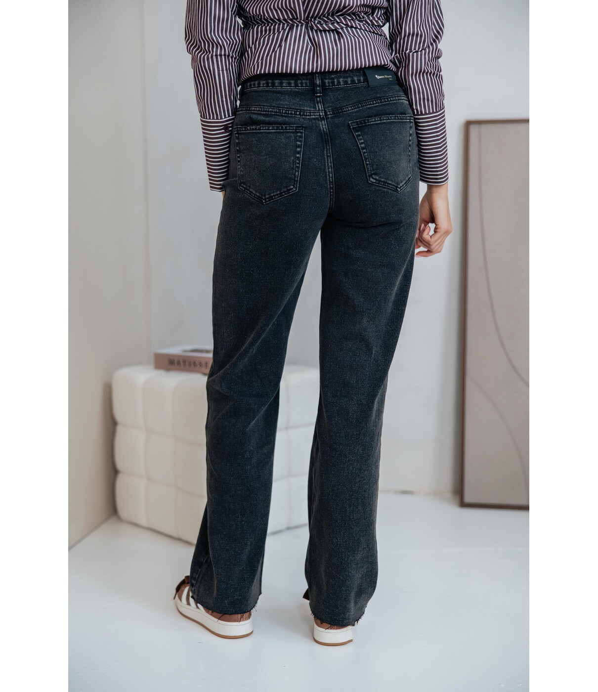 Jeans straight leg extra long | Grijs