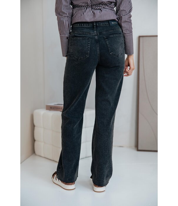 La Rebelle Jeans straight leg extra long | Grijs