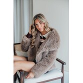 Jas faux fur | taupe