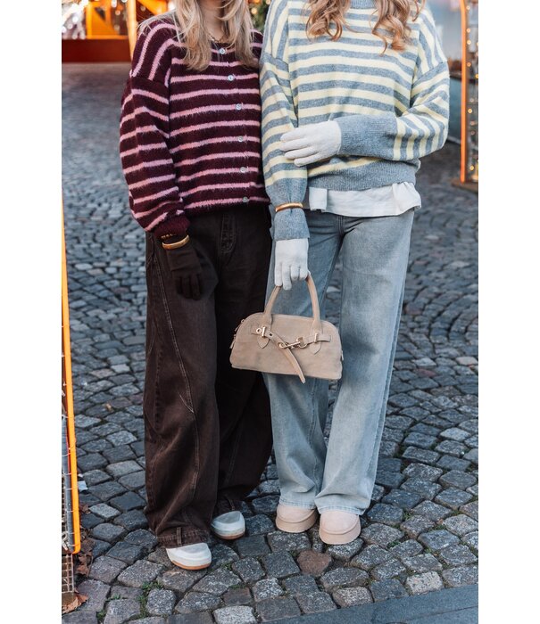 La Rebelle Trui gestreept geel/grijs | Hannah