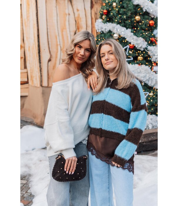 La Rebelle Trui off shoulder off white | Marlie