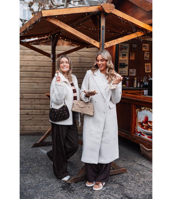 Gina Tricot Gina Tricot pile zip jacket | cream