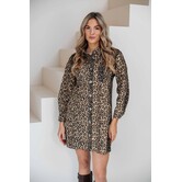 Fluresk Mika jurk | zwart/beige