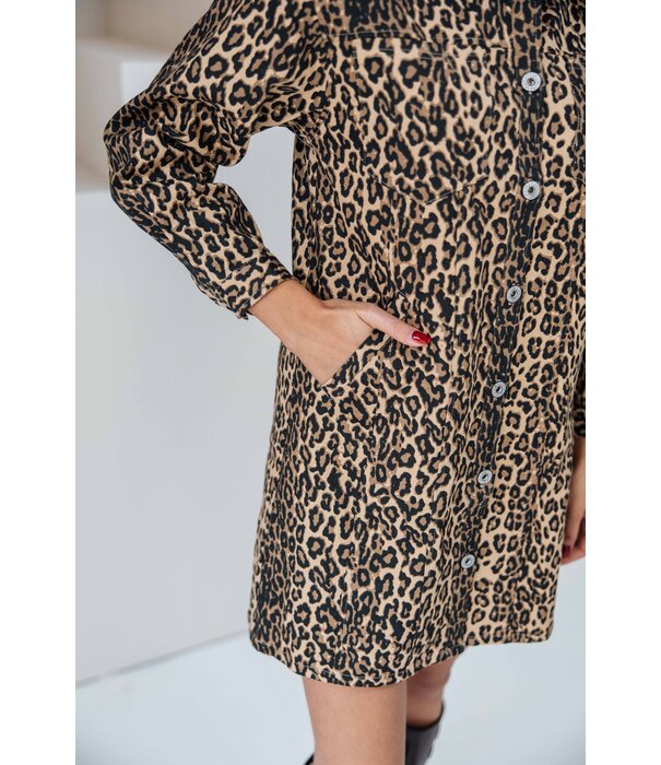 Fluresk Fluresk Mika jurk | zwart/beige