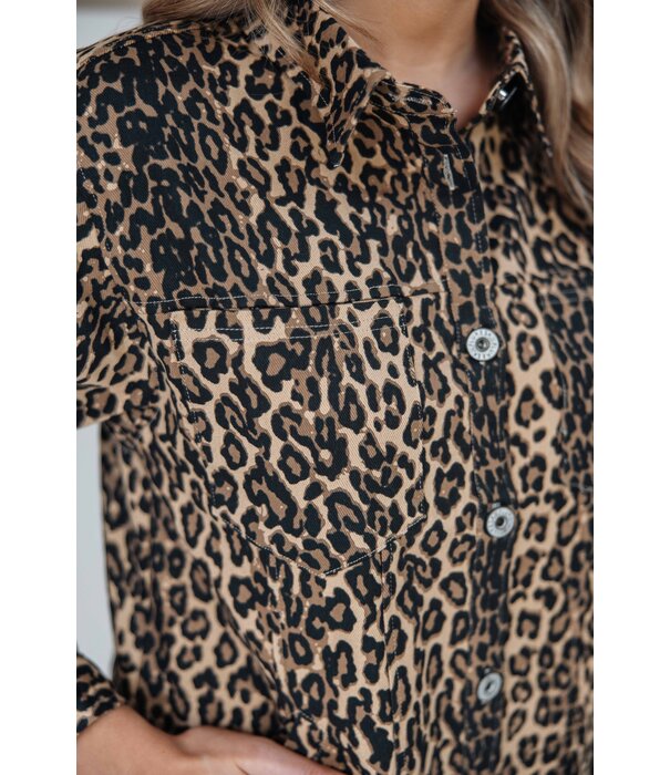 Fluresk Fluresk Mika jurk | zwart/beige