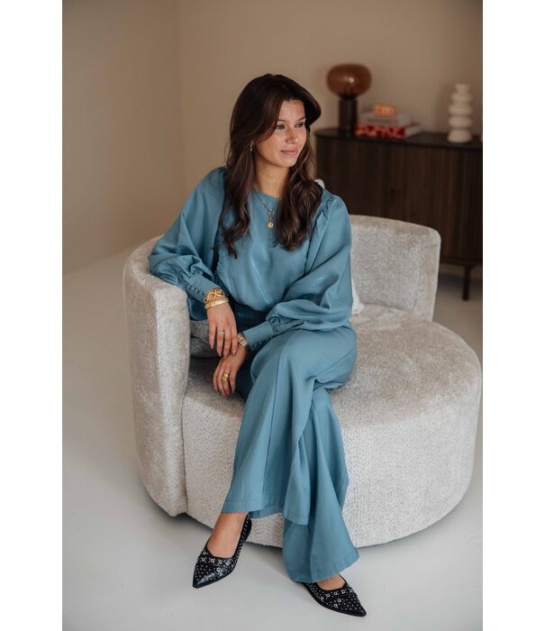 Fluresk Fluresk Loretta broek | blauw