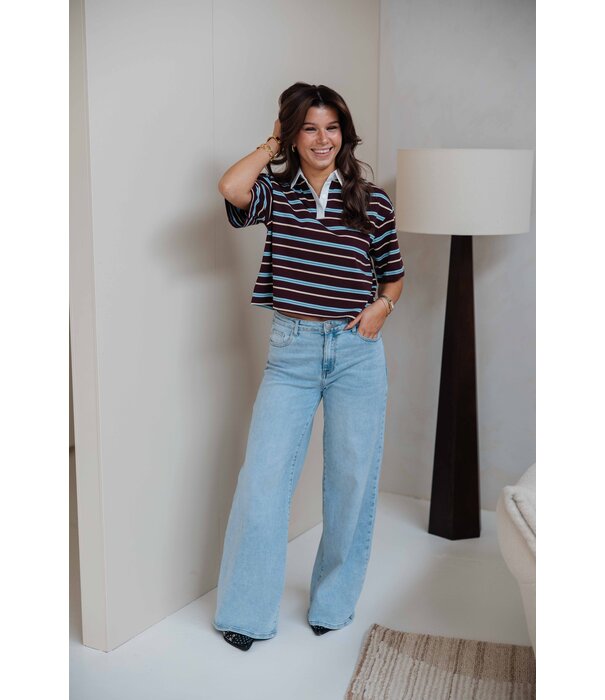 La Rebelle Top polo bruin | Milou