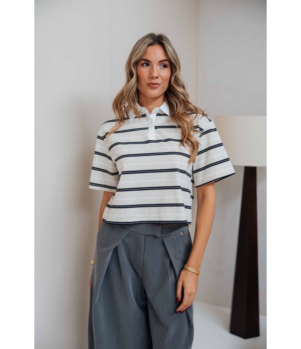 La Rebelle Top polo beige | Milou