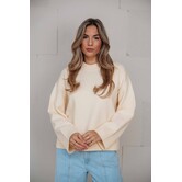 Gina Tricot Crew neck knitted sweater | vanilla