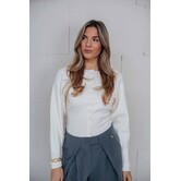 Gina Tricot Shaped knitted cardigan | off white