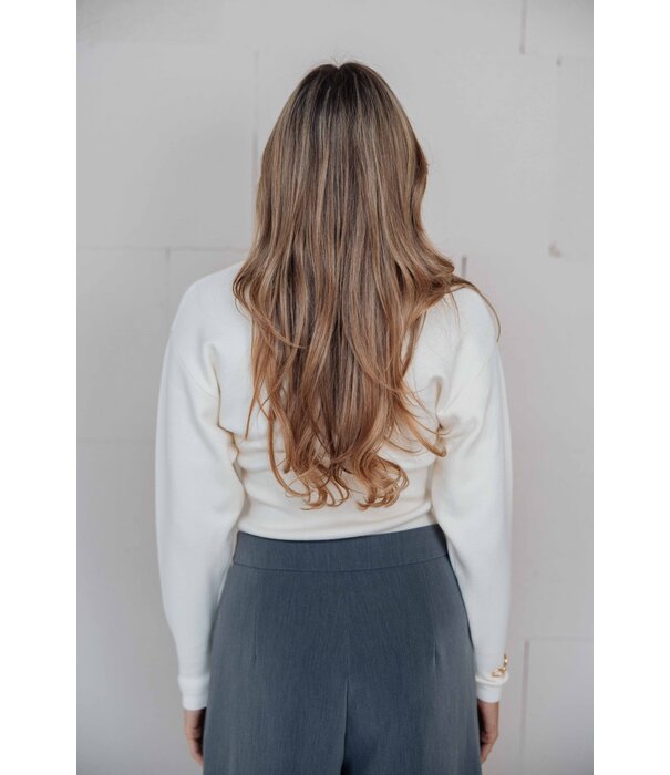 Gina Tricot Gina Tricot Shaped knitted cardigan | off white