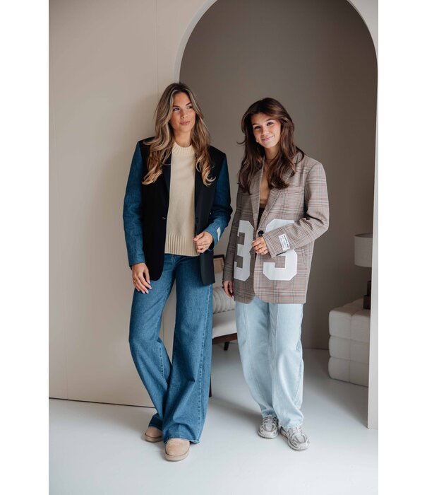 Colourful Rebel Colourful Rebel Mimmi denim blazer | zwart