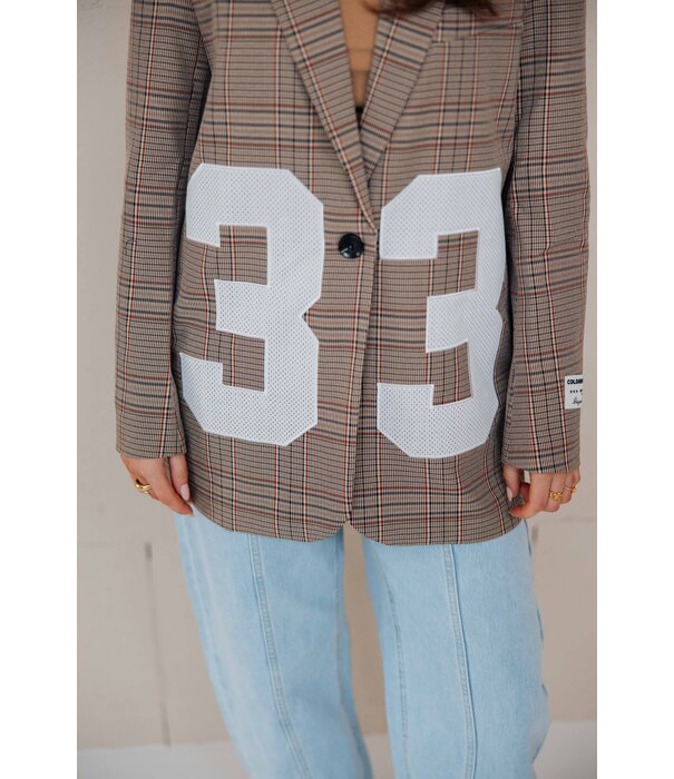 Colourful Rebel Colourful Rebel Paris check patch blazer | bruin