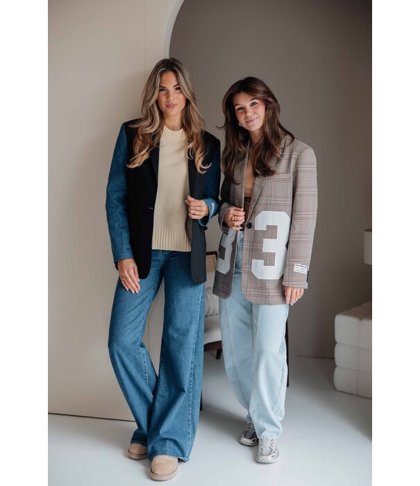 Colourful Rebel Colourful Rebel Paris check patch blazer | bruin