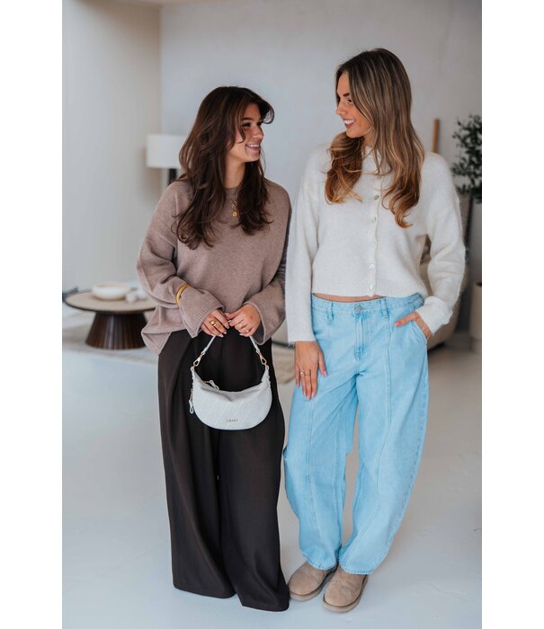 La Rebelle Trui taupe | Madelein