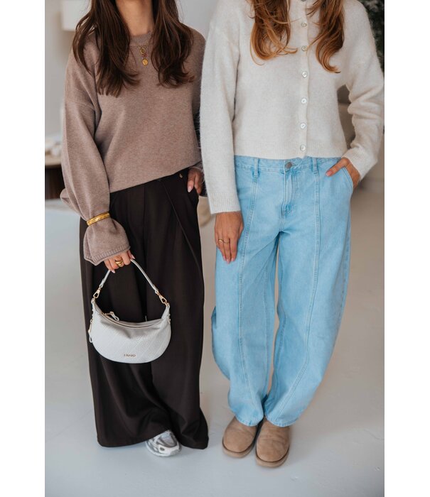 La Rebelle Trui taupe | Madelein