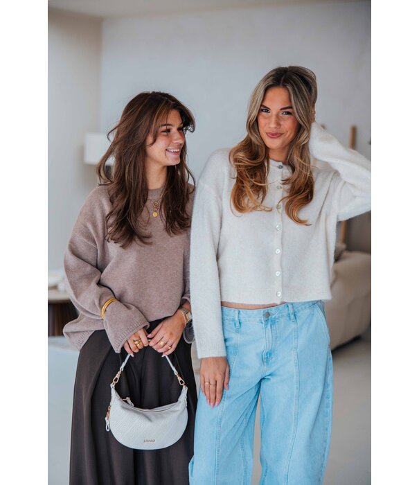 La Rebelle Trui taupe | Madelein