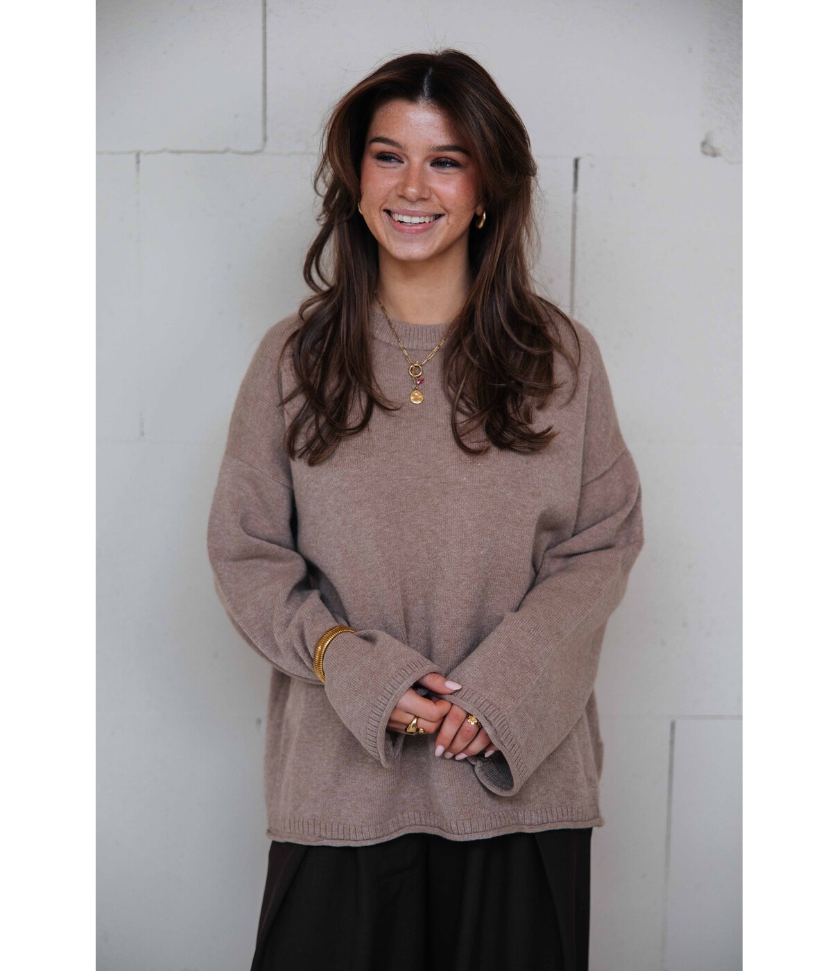 Trui taupe | Madelein