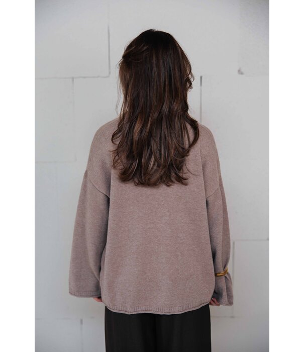 La Rebelle Trui taupe | Madelein