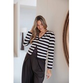 Top gestreept bruin/wit | Helena