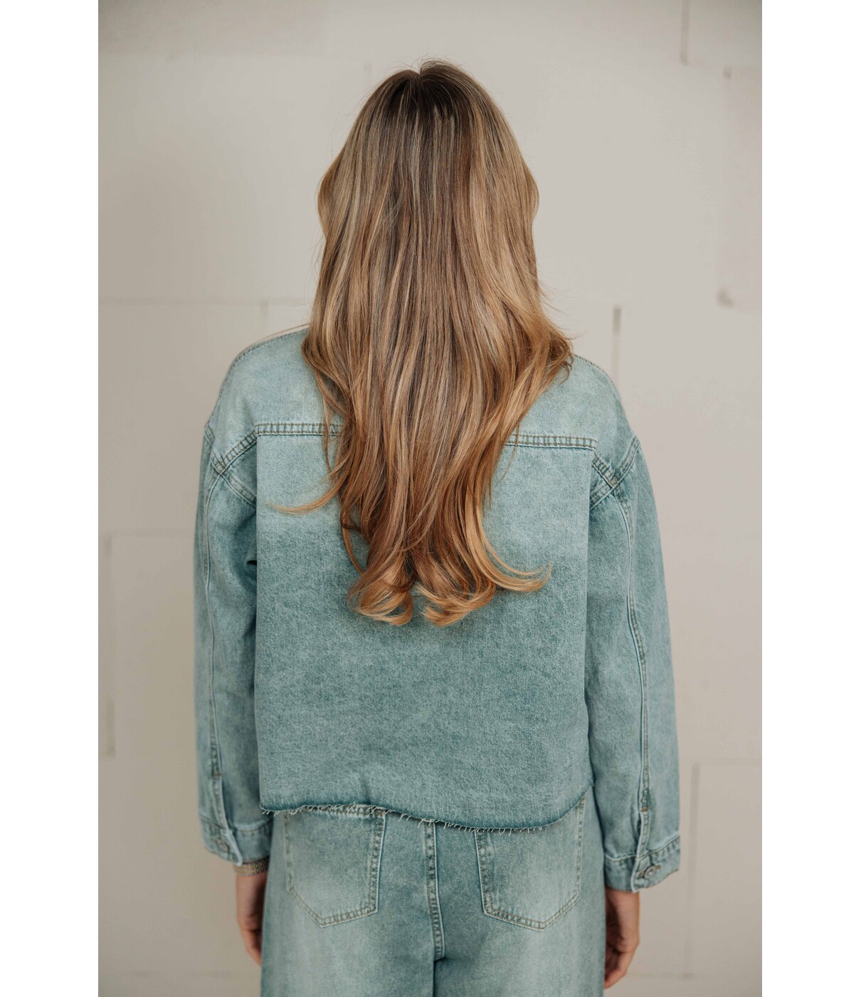 Fluresk Fluresk Vaya blouse | denim green