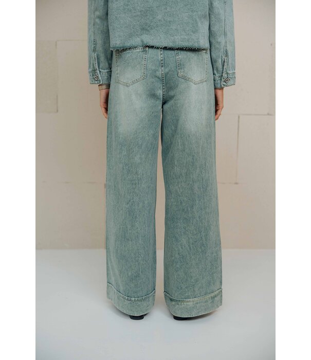 Fluresk Fluresk Sien broek | denim green