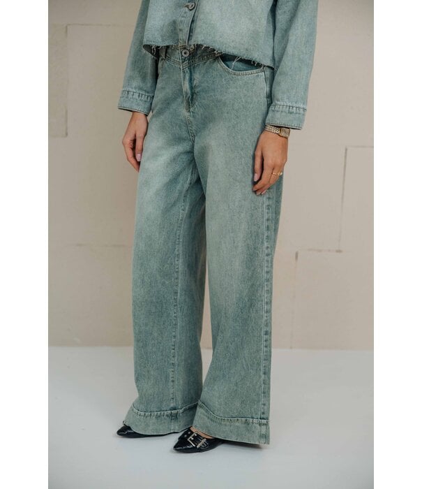 Fluresk Fluresk Sien broek | denim green