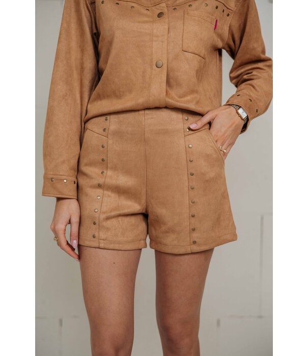 Fluresk Fluresk Zina shorts | camel