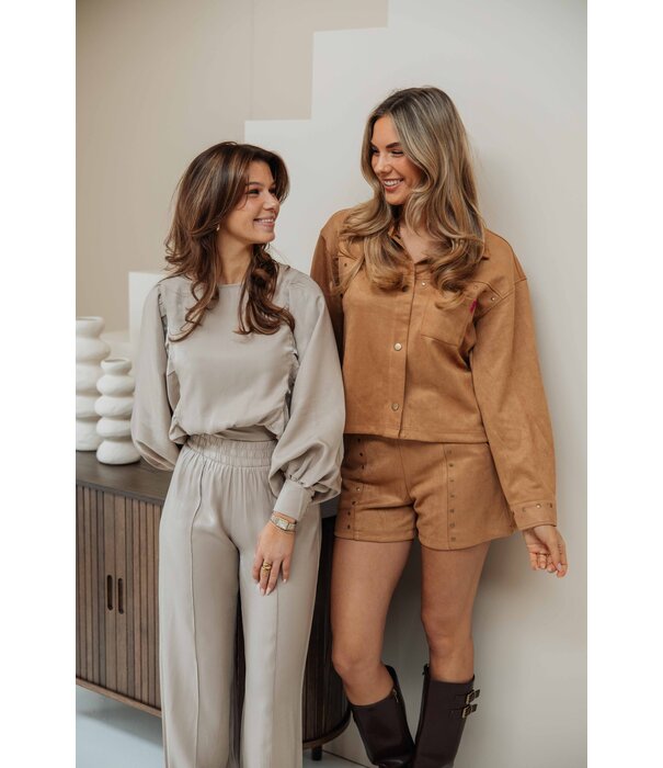 Fluresk Fluresk Loretta broek | beige