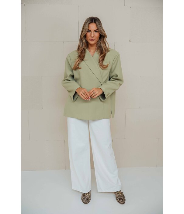La Rebelle Blazer groen | Jasmijn