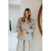 Blazer geruit beige | Jasmijn