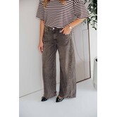 Jeans wide leg grijs | Belle