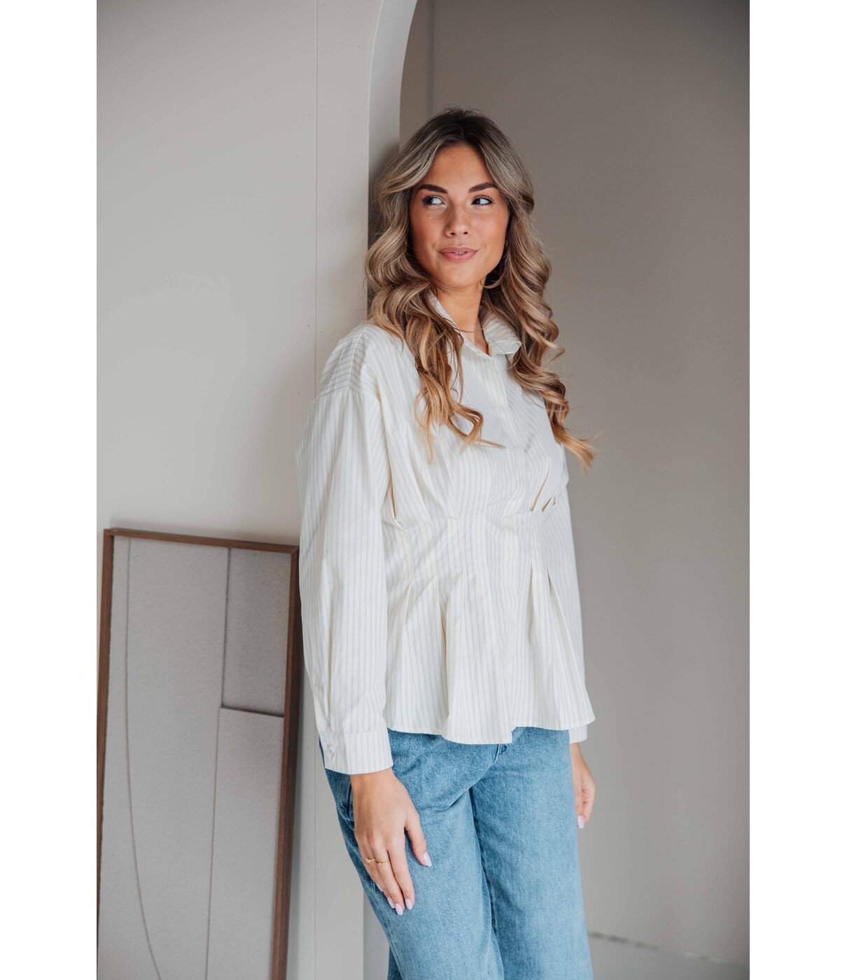 Gina Tricot Gina Tricot Pleated slouchy jeans | blauw