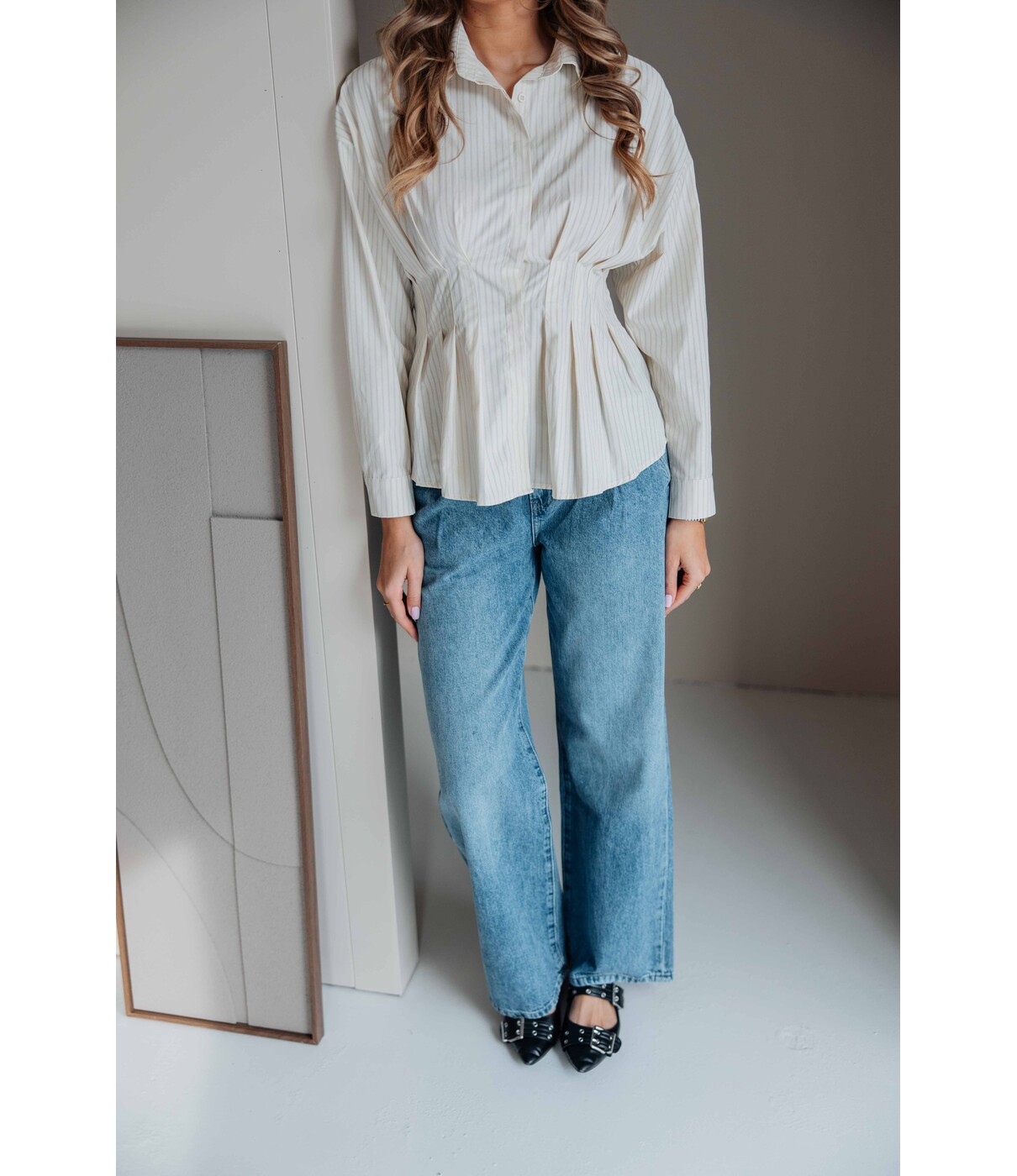 Gina Tricot Gina Tricot Pleated slouchy jeans | blauw