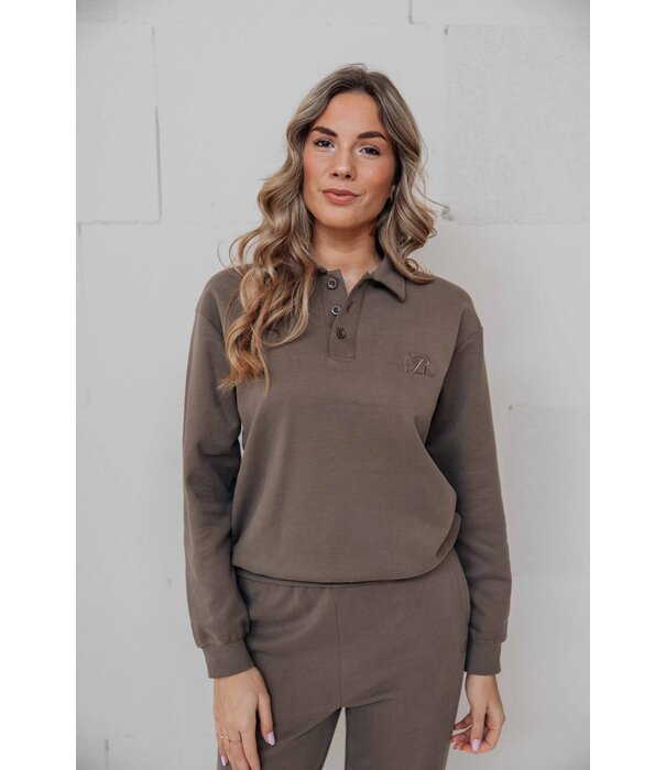 La Rebelle Sweater polo bruin | Redefined