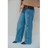 Gina Tricot Fringe seam jeans | blauw