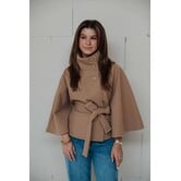 Gina Tricot Belt cape jacket | camel