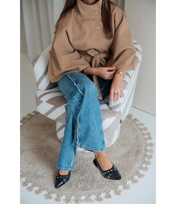 Gina Tricot Gina Tricot Belt cape jacket | camel