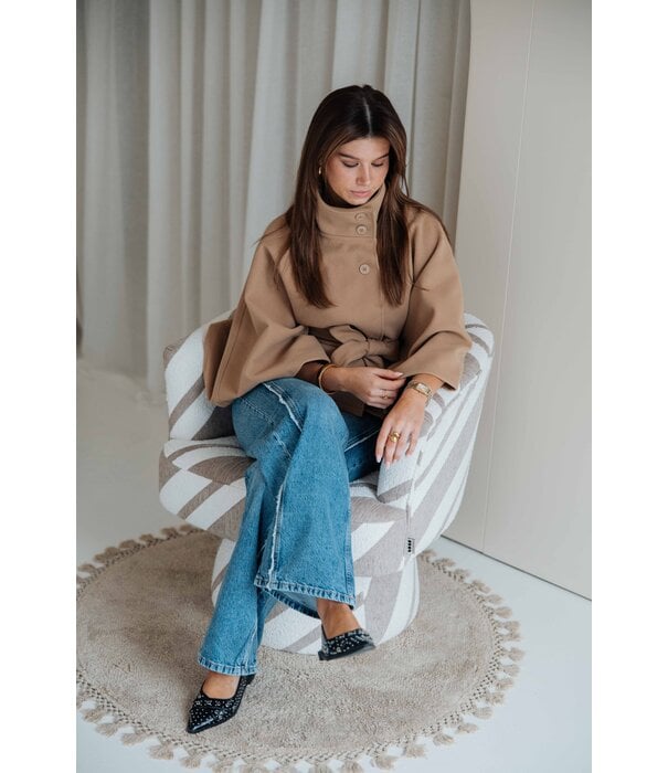 Gina Tricot Gina Tricot Belt cape jacket | camel