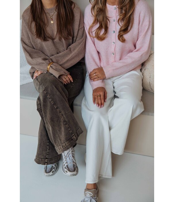 La Rebelle Trui taupe | Madelein