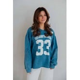 Colourful Rebel 33 washed baseball sweat | blue