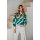 Colourful Rebel Contrast cuﬀ sweat | green